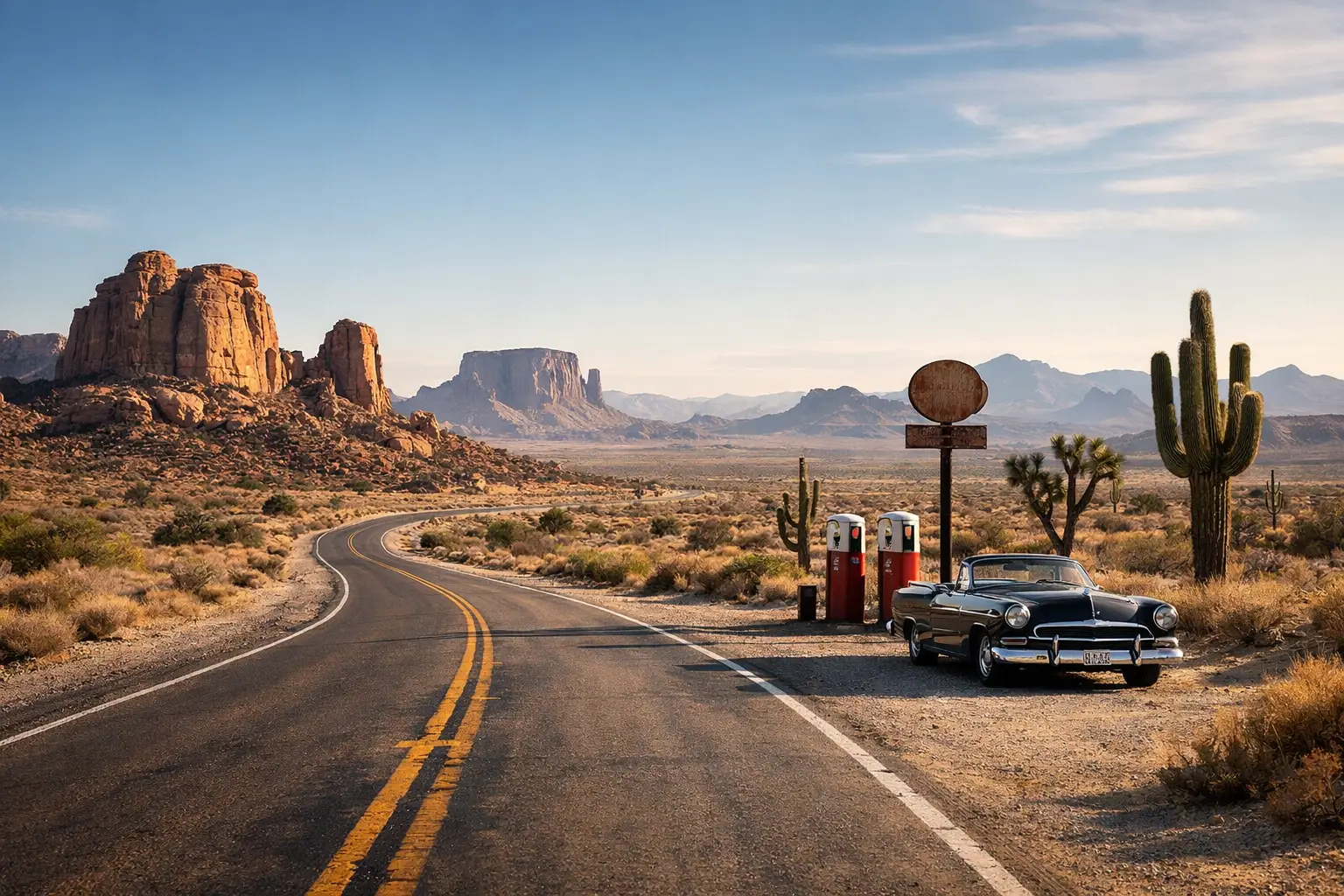 Best Route 66 Desert Scenery Drive Stops